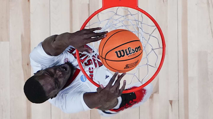 Mar 23, 2024; Pittsburgh, PA, USA; North Carolina State Wolfpack forward Mohamed Diarra (23) dunks.