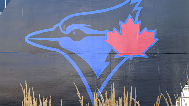 MLB Blue Jays logo featuring the new design and colors on an...