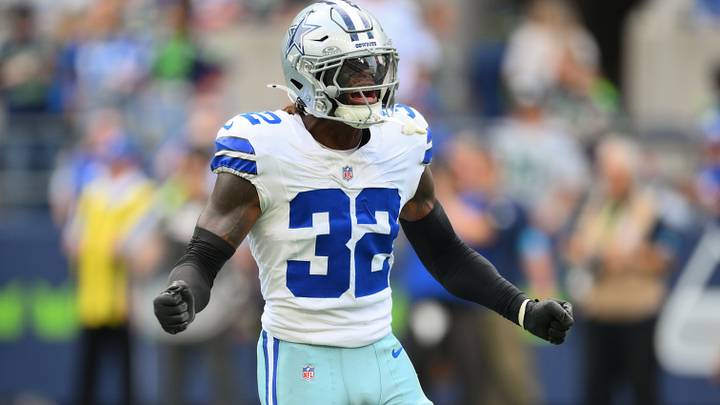 Dallas Cowboys specialist Julius Wood reacts to a special teams play during the first half against the Seattle Seahawks. Dallas Cowboys specialist Julius Wood reacts to a special teams play during the first half against the Seattle Seahawks.