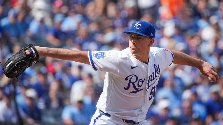 Mar 30, 2026; Kansas City, Missouri, USA; Kansas City Royals starting pitcher Kris Bubic (50) delivers a pitch against the Minnesota Twins during the first inning at Kauffman Stadium. Mandatory Credit: Denny Medley-Imagn Images Mar 30, 2026; Kansas City, Missouri, USA; Kansas City Royals starting pitcher Kris Bubic (50) delivers a pitch against the Minnesota Twins during the first inning at Kauffman Stadium. Mandatory Credit: Denny Medley-Imagn Images