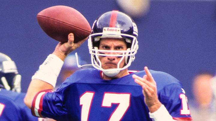 Sep 28, 1997; East Rutherford, NJ, USA; FILE PHOTO; New York Giants quarterback Dave Brown (17) in action against the New Orleans Saints at Giants Stadium. Sep 28, 1997; East Rutherford, NJ, USA; FILE PHOTO; New York Giants quarterback Dave Brown (17) in action against the New Orleans Saints at Giants Stadium.