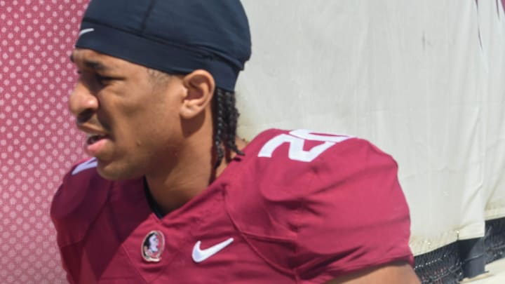 Florida State football and coaches players arrive for the fifth FSU spring football practice of the 2023 season on Thursday, March 30.

Azareyeh Thomas 1 Of 1