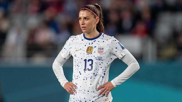 Alex Morgan takes on Sweden again. 