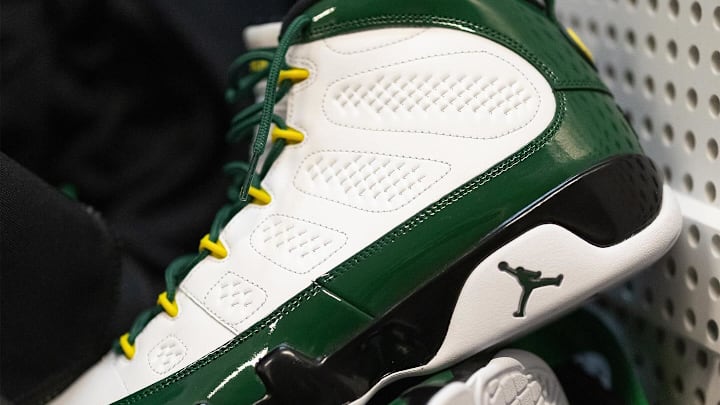 white green jordan 9
