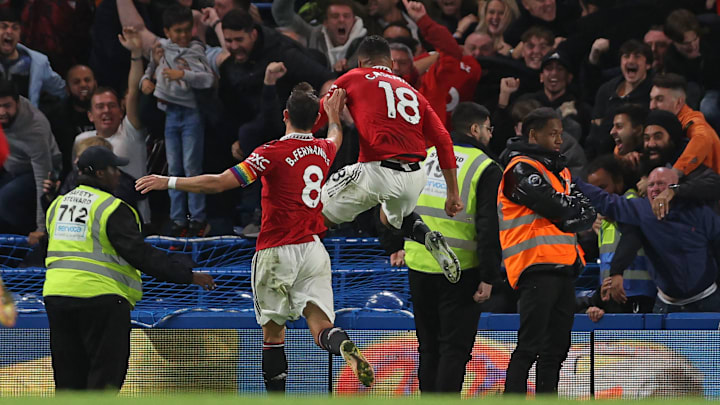 Casemiro et Fernandes exultent