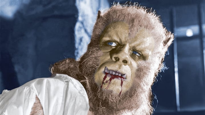 On the set of The Curse of the Werewolf