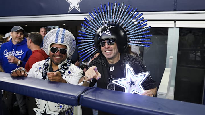 Dallas Cowboys fans before the game against the Houston Texans.