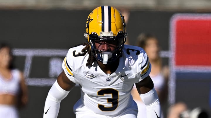 Nov 30, 2024; Dallas, Texas, USA; California Golden Bears defensive back Nohl Williams (3) in action during the game between the SMU Mustangs and the California Golden Bears at Gerald J. Ford Stadium. Mandatory Credit: Jerome Miron-Imagn Images