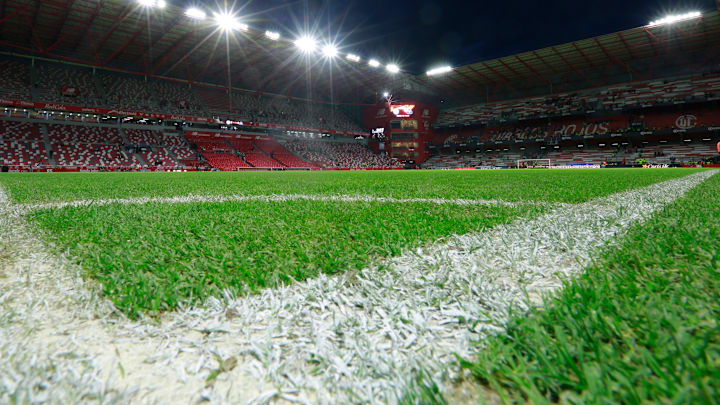 El césped del Estadio Nemesio Diez El césped del Estadio Nemesio Diez