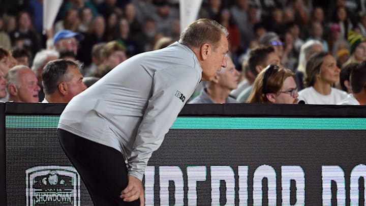 Michigan State men's basketball coach Tom Izzo watches on during the first half of his return to Marquette, MI for the Superior Dome Showdown against NMU on Sunday, Oct. 13. Michigan State men's basketball coach Tom Izzo watches on during the first half of his return to Marquette, MI for the Superior Dome Showdown against NMU on Sunday, Oct. 13.