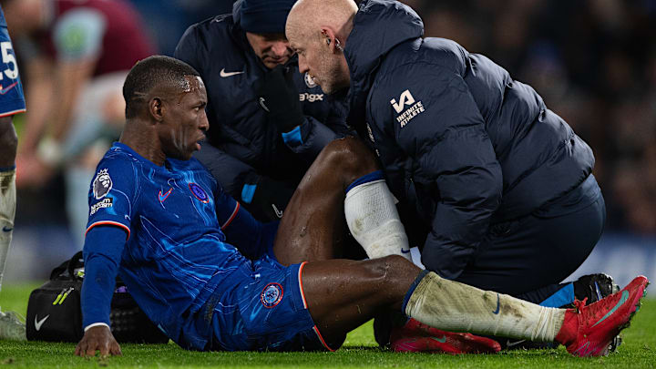 Nicolas Jackson lors de sa blessure contre West Ham. 
