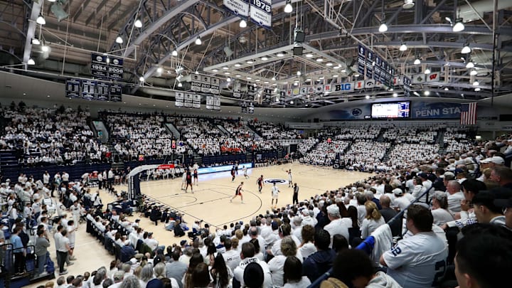 A general view of Rec Hall during the second half between the Illinois Fighting Illini and the Penn State Nittany Lions. Penn State defeated Illinois 90-89. 