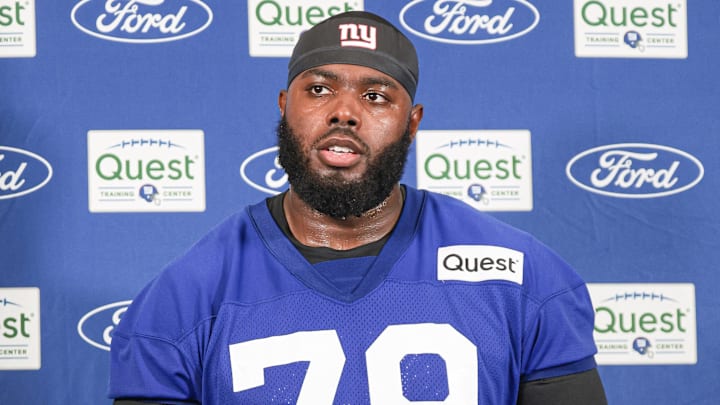 New York Giants offensive tackle Andrew Thomas 