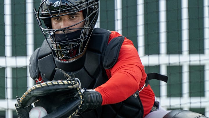 Boston Red Sox catcher Carlos Narvaez (75) during the first day of Spring Training on Feb 12, 2025 in Lee County, FL, USA. Chris Tilley-Imagn Images Boston Red Sox catcher Carlos Narvaez (75) during the first day of Spring Training on Feb 12, 2025 in Lee County, FL, USA. Chris Tilley-Imagn Images