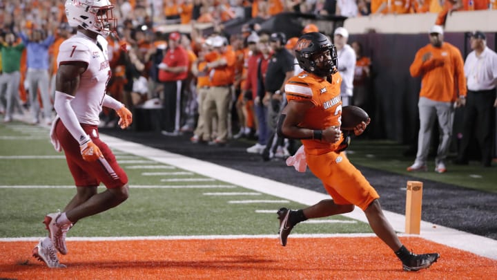 Sep 16, 2023; Stillwater, Oklahoma, USA; Oklahoma State Cowboys running back Jaden Nixon (3) Sep 16, 2023; Stillwater, Oklahoma, USA; Oklahoma State Cowboys running back Jaden Nixon (3)