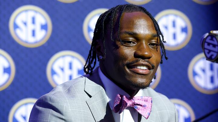 Jul 20, 2026; Tampa, FL, USA; Kentucky Wildcats defensive back Ty Bryant (14) speaks to the press during SEC Football Kickoff Media Day at the Tampa Marriott. Mandatory Credit: Nathan Ray Seebeck-Imagn Images Jul 20, 2026; Tampa, FL, USA; Kentucky Wildcats defensive back Ty Bryant (14) speaks to the press during SEC Football Kickoff Media Day at the Tampa Marriott. Mandatory Credit: Nathan Ray Seebeck-Imagn Images