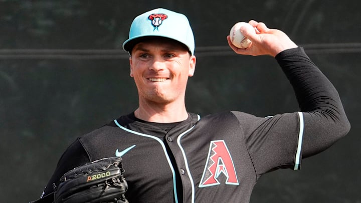 Arizona Diamondbacks pitcher Tommy Henry during spring training workouts at Salt River Fields at Talking Stick on Feb. 14, 2025, in Scottsdale.