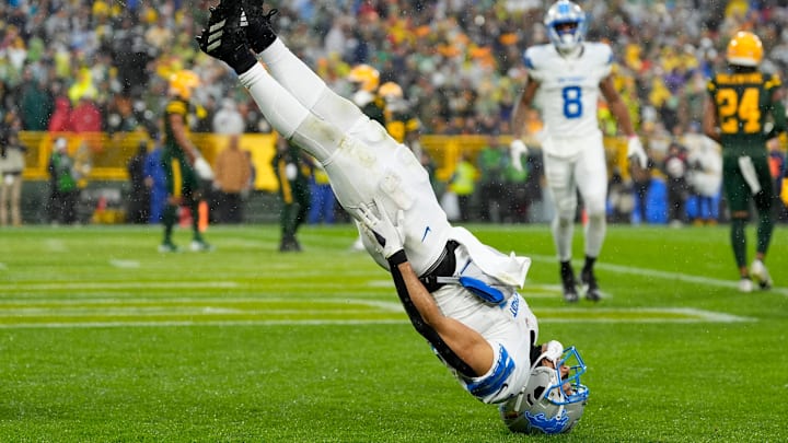 Detroit Lions wide receiver Amon-Ra St. Brown (14). Detroit Lions wide receiver Amon-Ra St. Brown (14).