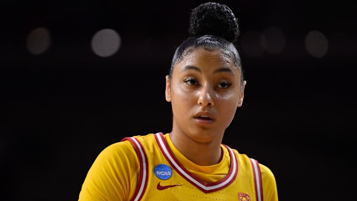 USC Trojans guard JuJu Watkins (12) during an NCAA Women’s Tournament 2nd round game against the Kansas Jayhawks.