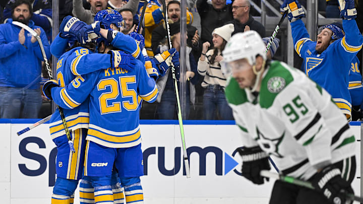 Dec 16, 2023; St. Louis, Missouri, USA;  St. Louis Blues defenseman Colton Parayko (55) is