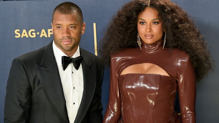 Russell Wilson and Ciara attend the 30th Annual Screen Actors Guild Awards.