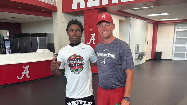 Jame'l Davis with Kalen DeBoer