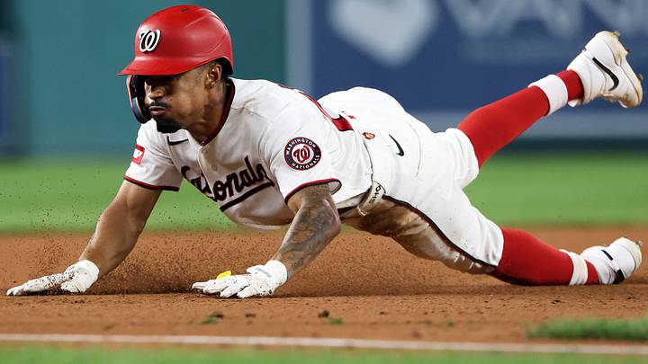Washington Nationals infielder Nasim Nunez Washington Nationals infielder Nasim Nunez