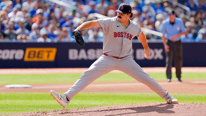 Aug 13, 2026; Toronto, Ontario, CAN;  Boston Red Sox pitcher Payton Tolle (70) pitches to the Toronto Blue Jays during the third inning at Rogers Centre. Mandatory Credit: Kevin Sousa-Imagn Images