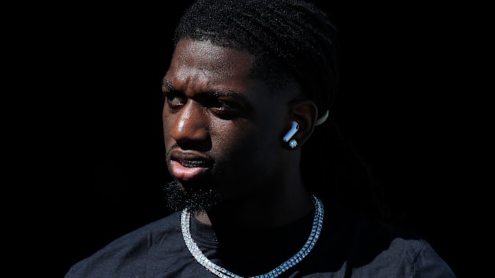 Jacksonville Jaguars wide receiver Brian Thomas Jr. (7) walks on the field before an NFL football matchup, Sunday, Oct. 12, 2025, at EverBank Stadium in Jacksonville, Fla. The Seahawks defeated the Jaguars 20-12. Jacksonville Jaguars wide receiver Brian Thomas Jr. (7) walks on the field before an NFL football matchup, Sunday, Oct. 12, 2025, at EverBank Stadium in Jacksonville, Fla. The Seahawks defeated the Jaguars 20-12.