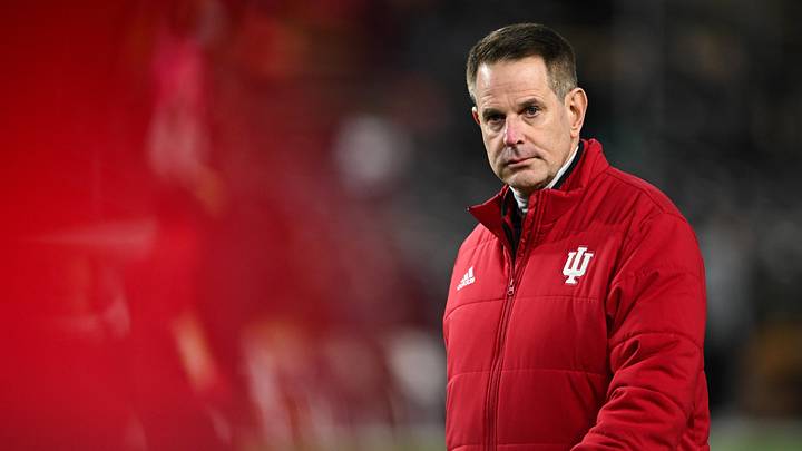Nov 28, 2025; West Lafayette, Indiana, USA; Indiana Hoosiers head coach Curt Cignetti looks on before the game against the Purdue Boilermakers at Ross-Ade Stadium. Mandatory Credit: Marc Lebryk-Imagn Images Nov 28, 2025; West Lafayette, Indiana, USA; Indiana Hoosiers head coach Curt Cignetti looks on before the game against the Purdue Boilermakers at Ross-Ade Stadium. Mandatory Credit: Marc Lebryk-Imagn Images