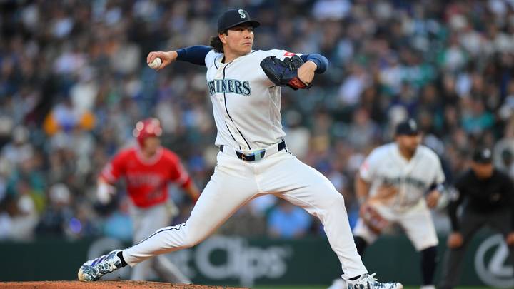 Jun 30, 2026; Seattle, Washington, USA; Seattle Mariners starting pitcher Bryan Woo (22) pitches to the Los Angeles Angels during the seventh inning at T-Mobile Park. Mandatory Credit: Steven Bisig-Imagn Images Jun 30, 2026; Seattle, Washington, USA; Seattle Mariners starting pitcher Bryan Woo (22) pitches to the Los Angeles Angels during the seventh inning at T-Mobile Park. Mandatory Credit: Steven Bisig-Imagn Images