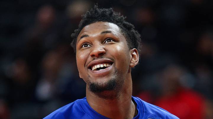 Dec 14, 2025; Atlanta, Georgia, USA; Philadelphia 76ers forward Justin Edwards (11) warms up before the game against the Atlanta Hawks at State Farm Arena. Mandatory Credit: Jordan Godfree-Imagn Images