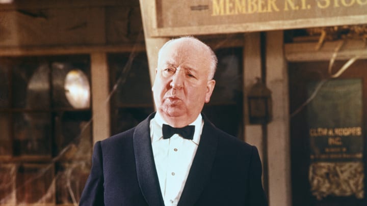 Alfred Hitchcock on a Movie Set