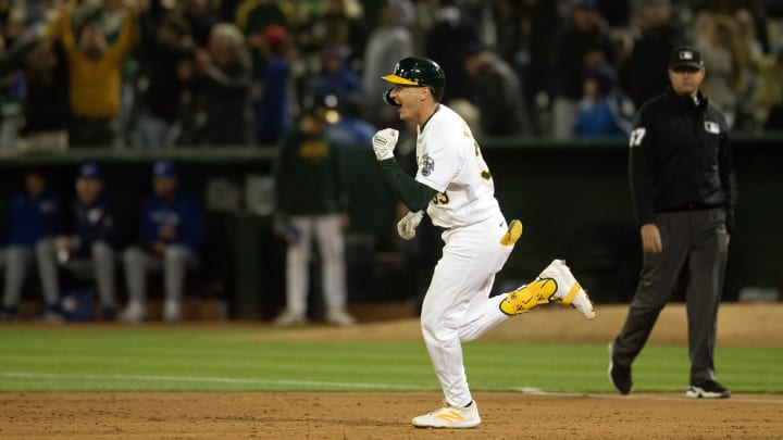 Jun 7, 2024; Oakland, California, USA; Oakland Athletics center fielder JJ Bleday (33) runs out his game-winning home run against the Toronto Blue Jays during the ninth inning at Oakland-Alameda County Coliseum. Mandatory Credit: D. Ross Cameron-USA TODAY Sports Jun 7, 2024; Oakland, California, USA; Oakland Athletics center fielder JJ Bleday (33) runs out his game-winning home run against the Toronto Blue Jays during the ninth inning at Oakland-Alameda County Coliseum. Mandatory Credit: D. Ross Cameron-USA TODAY Sports