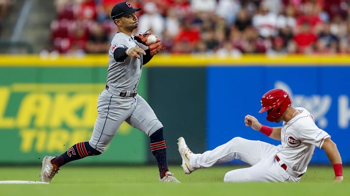 Former South Carolina baseball star TJ Hopkins sliding into 2nd base when he played for the Cincinnati Reds.