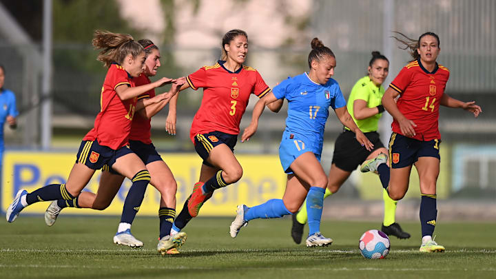 Olga Carmona Garcia, Aitana Bonmati Conca, Laia Aleixandri Lopez, Lisa Boattin, Alexia Putellas