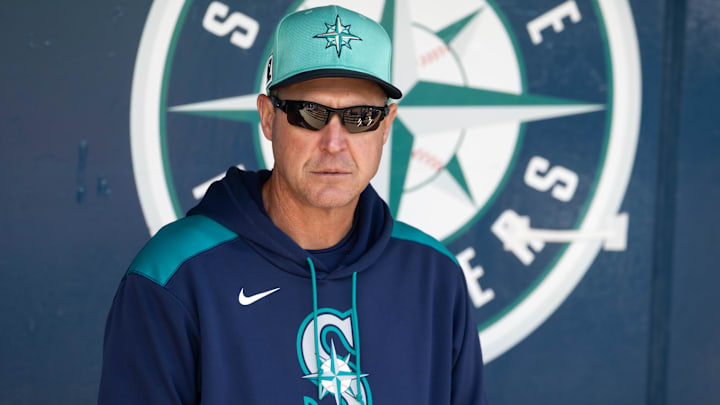 Seattle Mariners manager Dan Wilson is pictured before a game against the San Diego Padres on March 15 at Peoria Sports Complex. Seattle Mariners manager Dan Wilson is pictured before a game against the San Diego Padres on March 15 at Peoria Sports Complex.