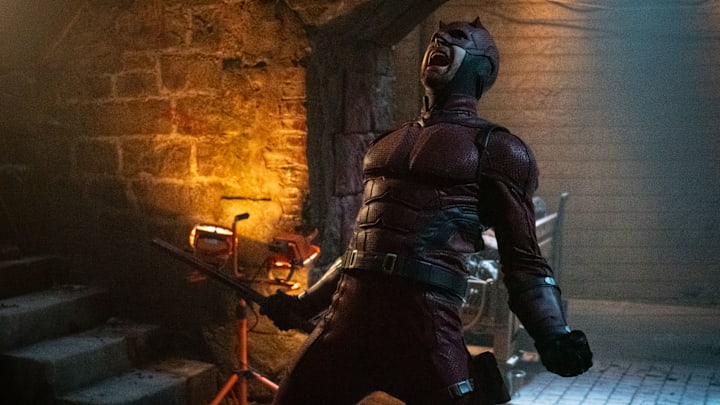 Daredevil/Matt Murdock (Charlie Cox) in Marvel Television's DAREDEVIL: BORN AGAIN, exclusively on Disney+. Photo by Giovanni Rufino. © 2025 MARVEL.
