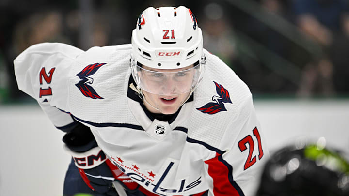 Aliaksei Protas, Washington Capitals Mandatory Credit: Jerome Miron-Imagn Images