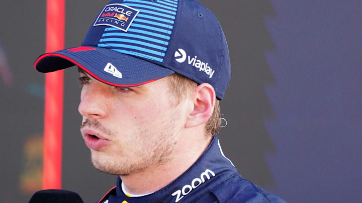 May 4, 2024; Miami Gardens, Florida, USA; Red Bull Racing driver Max Verstappen (1) after qualifying