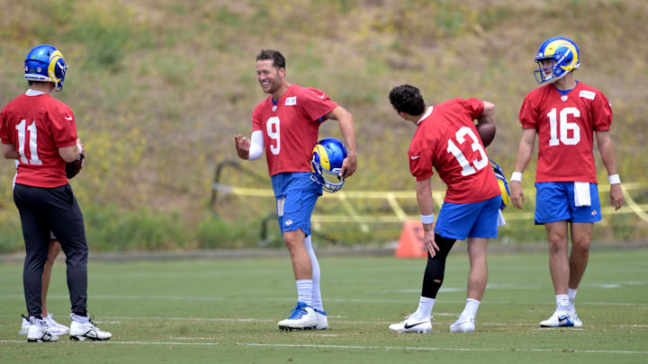 Los Angeles Rams Offseason Workout, Matthew Stafford, Brett Rypien, Stetson Bennett, Dresser Winn