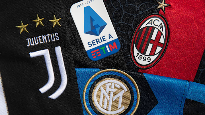 I loghi di Juventus, Milan e Inter