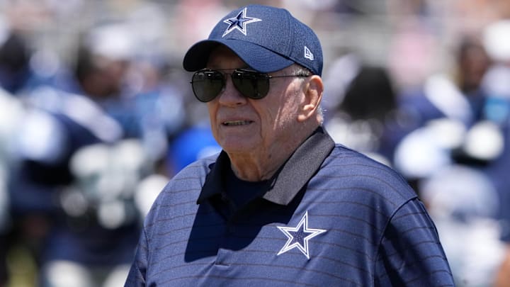 Dallas Cowboys owner Jerry Jones at training camp at the River Ridge Fields.