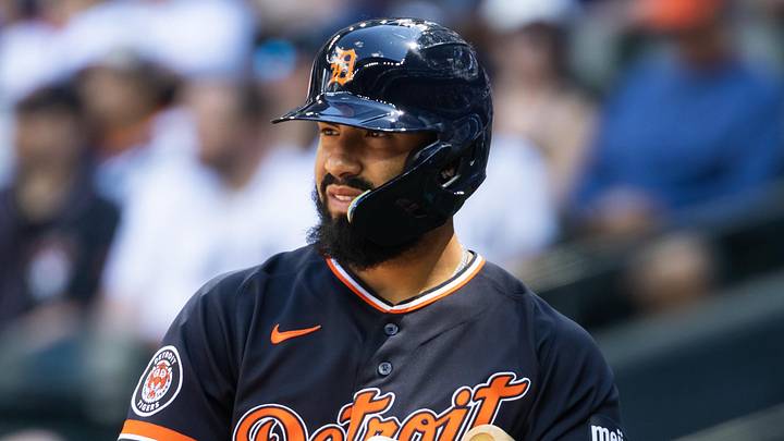 Apr 1, 2026; Phoenix, Arizona, USA; Detroit Tigers second baseman Gleyber Torres against the Arizona Diamondbacks at Chase Field. Mandatory Credit: Mark J. Rebilas-Imagn Images