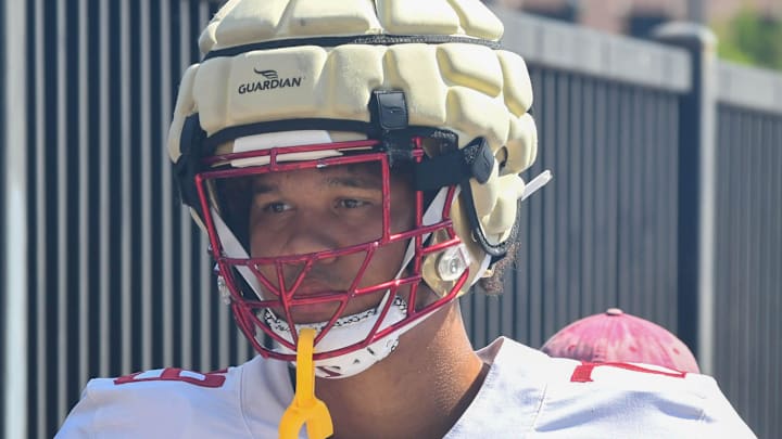 Florida State football and coaches players arrive for the 10th FSU spring football practice of the 2023 season on Tuesday, April 4, 2023.

Lucas Simmons 1 Of 1