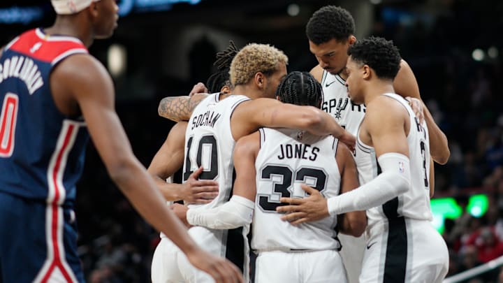 Devin Vassell, Jeremy Sochan, Tre Jones, Keldon Johnson, Victor Wembanyama