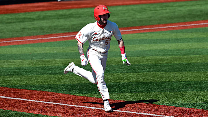Louisville baseball outfielder Lucas Moore