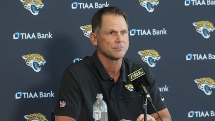 Jaguars general manager Trent Baalke talks to media during a pre-draft luncheon on Thursday, April 20, 2023.

Img 9097