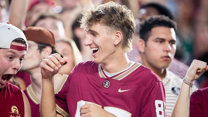 Florida State Seminole fans cheer on the football team as they play the Miami Hurricanes on Saturday, Oct. 4, 2025. Florida State Seminole fans cheer on the football team as they play the Miami Hurricanes on Saturday, Oct. 4, 2025.