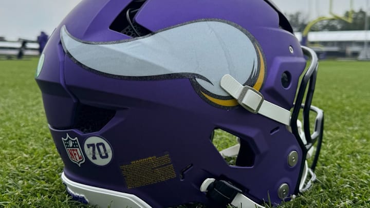 The Vikings will have No. 70 patches on their helmet throughout the 2025 season, honoring Jim Marshall.